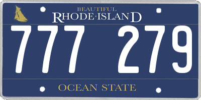 RI license plate 777279