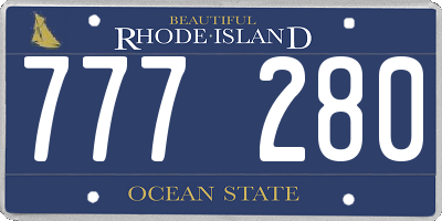 RI license plate 777280