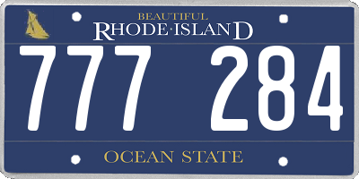 RI license plate 777284