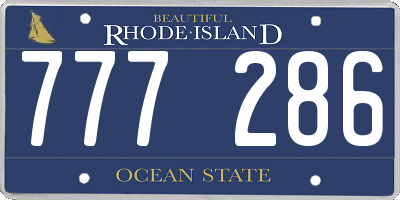 RI license plate 777286