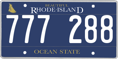 RI license plate 777288