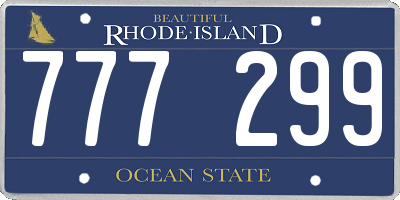 RI license plate 777299