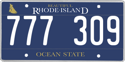 RI license plate 777309