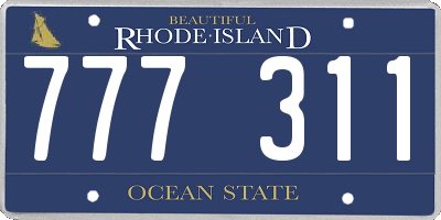 RI license plate 777311