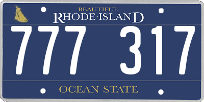 RI license plate 777317