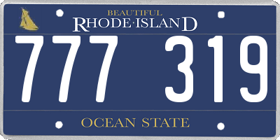 RI license plate 777319