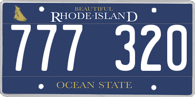 RI license plate 777320