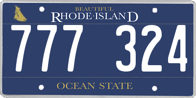 RI license plate 777324