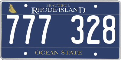 RI license plate 777328