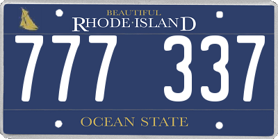 RI license plate 777337