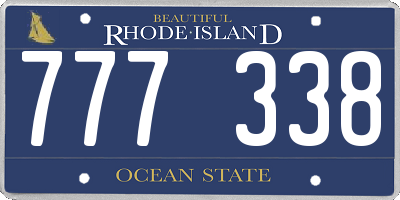 RI license plate 777338