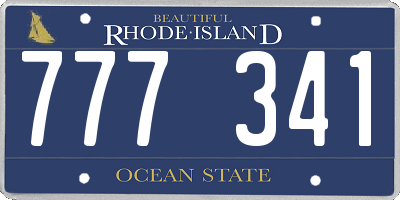 RI license plate 777341