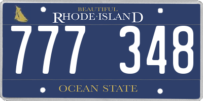 RI license plate 777348