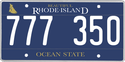 RI license plate 777350