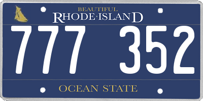 RI license plate 777352