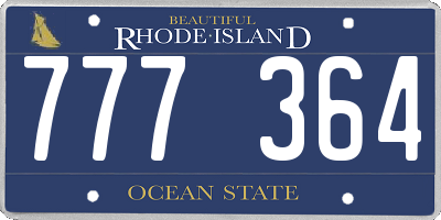 RI license plate 777364