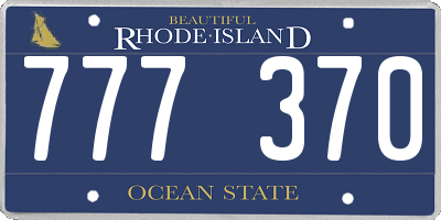 RI license plate 777370