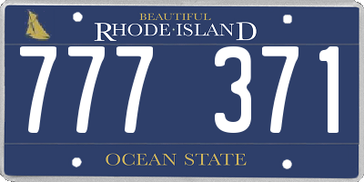 RI license plate 777371