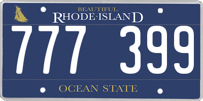 RI license plate 777399