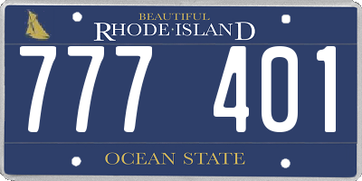 RI license plate 777401