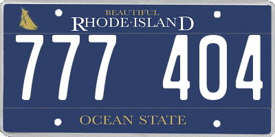 RI license plate 777404