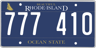 RI license plate 777410