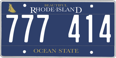 RI license plate 777414