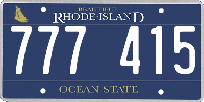 RI license plate 777415