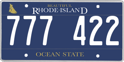 RI license plate 777422
