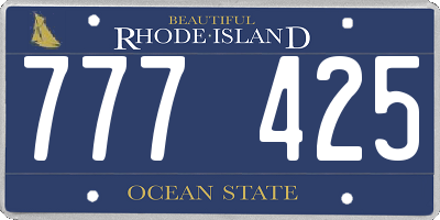 RI license plate 777425