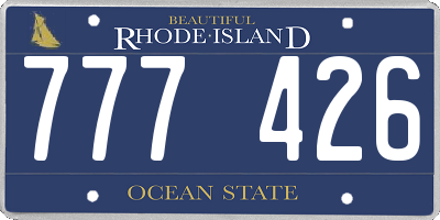 RI license plate 777426