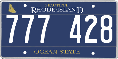 RI license plate 777428