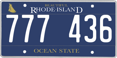 RI license plate 777436