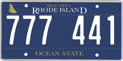 RI license plate 777441