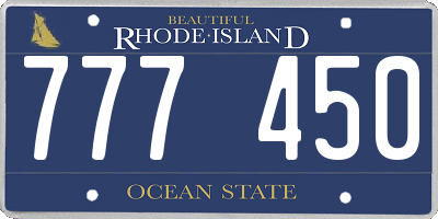 RI license plate 777450
