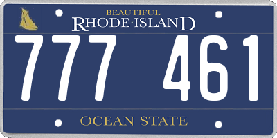 RI license plate 777461