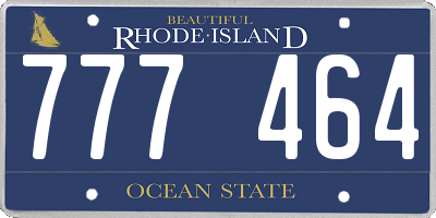 RI license plate 777464