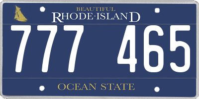 RI license plate 777465