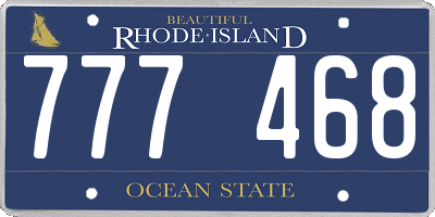 RI license plate 777468
