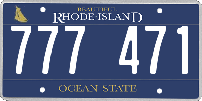 RI license plate 777471