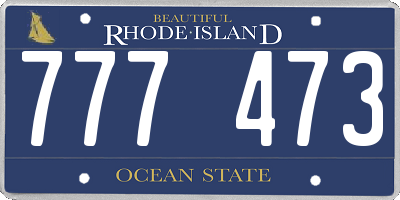 RI license plate 777473