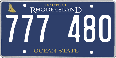 RI license plate 777480