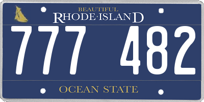 RI license plate 777482