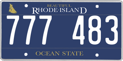 RI license plate 777483