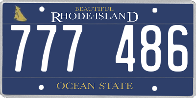 RI license plate 777486