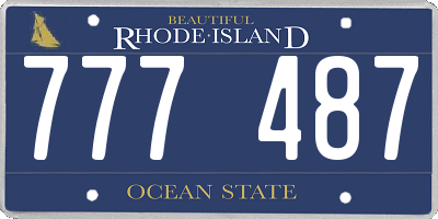 RI license plate 777487
