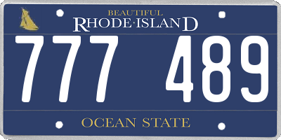 RI license plate 777489