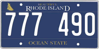 RI license plate 777490