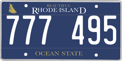 RI license plate 777495