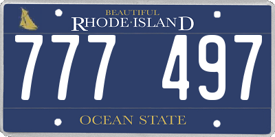 RI license plate 777497